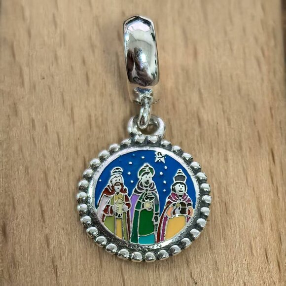 Pandora Dangle - Mixed Enamel Charm Pendant, S925 Silver Bracelets - Picture 1 of 4